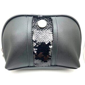 Dabney Lee Black Sequin Makeup Cosmetic Bag EUC